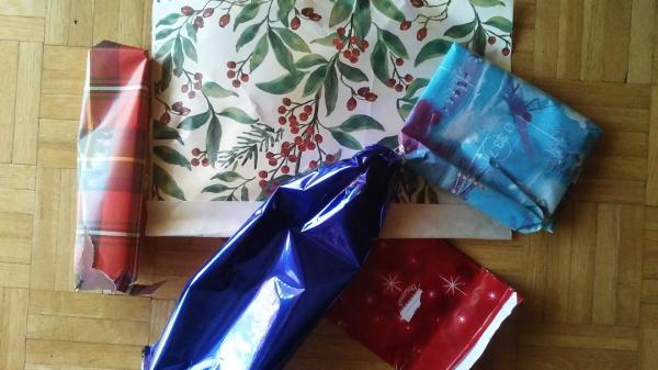 papel de regalos abiertos